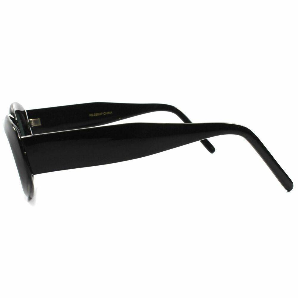 Old stock Classic Genuine Vintage 80s Style Thick Black Frame Cat Eye Sunglasses - Picture 3 of 4